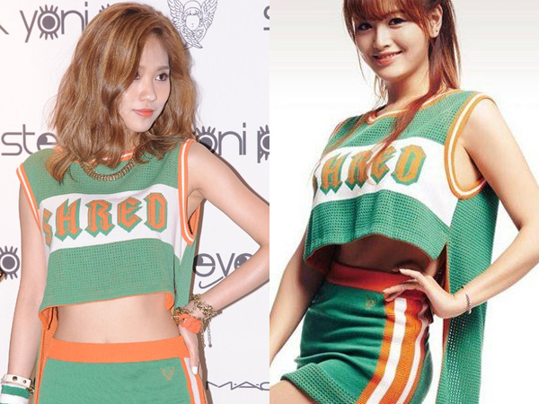 Baju A La Cheerleader Kembar Fei miss A vs Jaekyung Rainbow, Siapa Termodis?